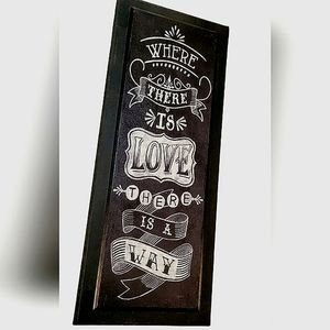 EUC Wood Where There Is Love Sign Decor Rustic
